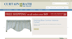 Desktop Screenshot of curtainandbathoutlet.com